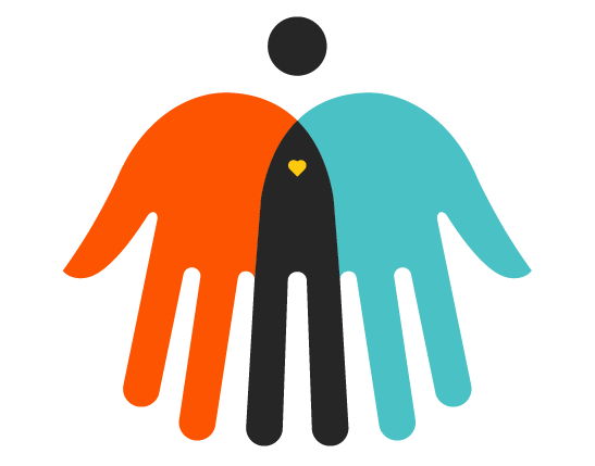 Illustration of joint hands