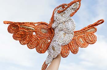 Embroidered Kookaburra bird 