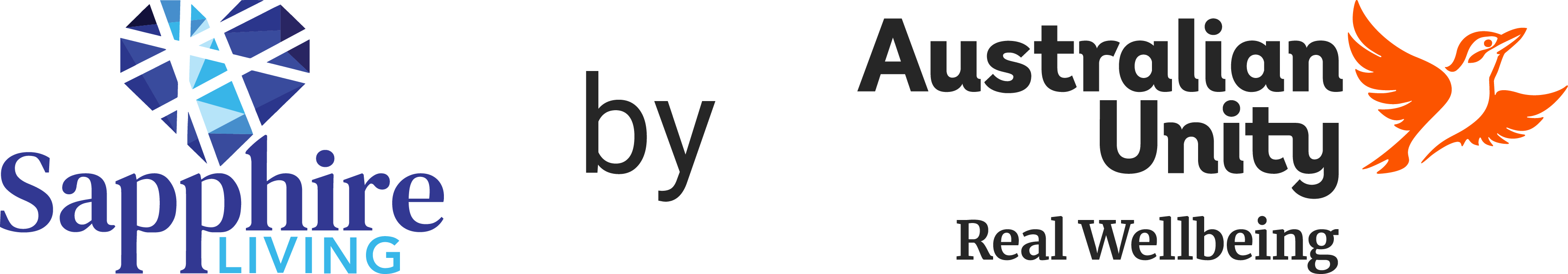 logos of Sapphire Living and Australian Unity