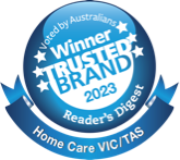 Winner trusted brand 2023 Home Care Vic and Tas logo
