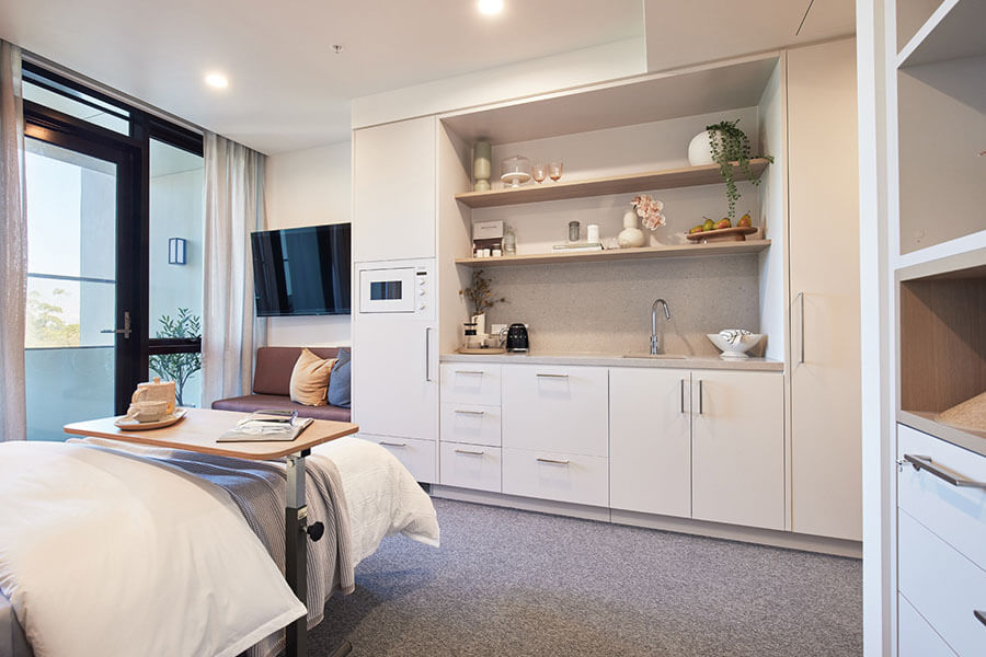 The Alba Aged Care bedroom
