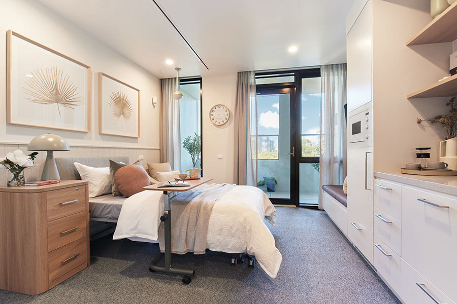 The Alba Aged Care bedroom