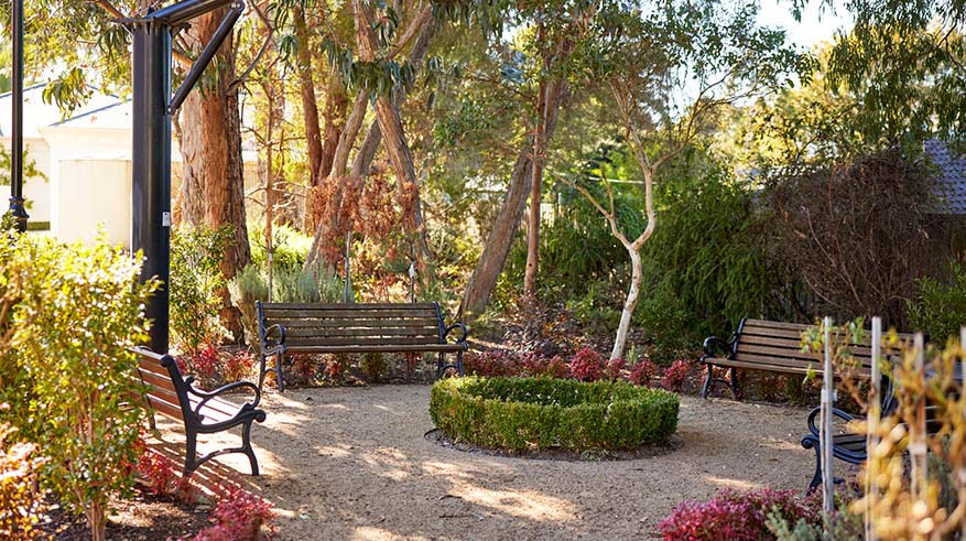 Outdoor area at Victoria Grange Aged Care