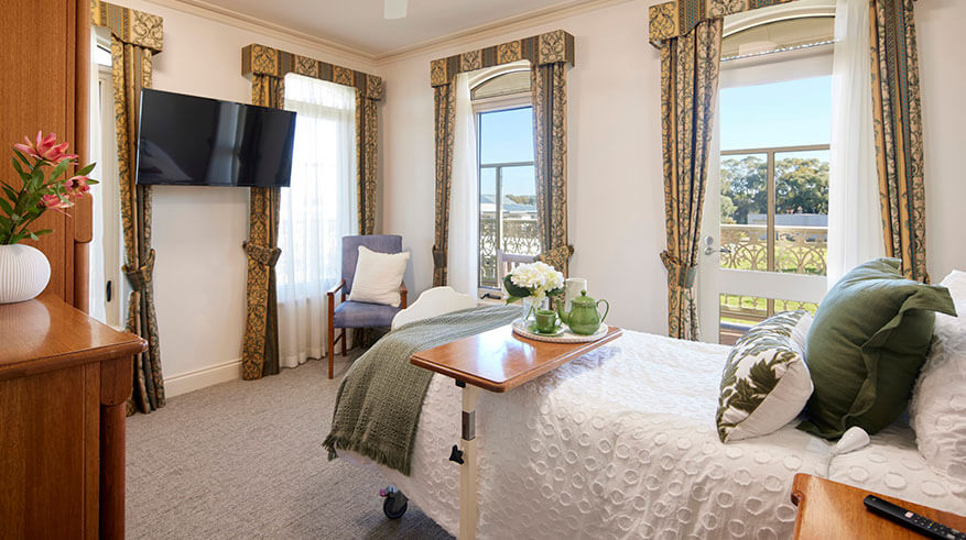 Aged care room at Victoria Grange