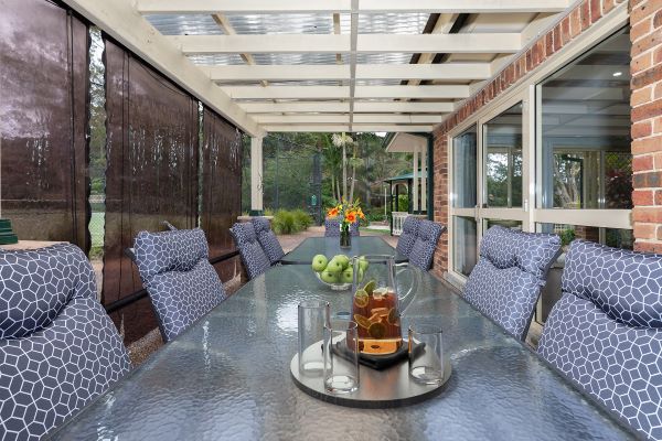 Under cover outdoor dining area