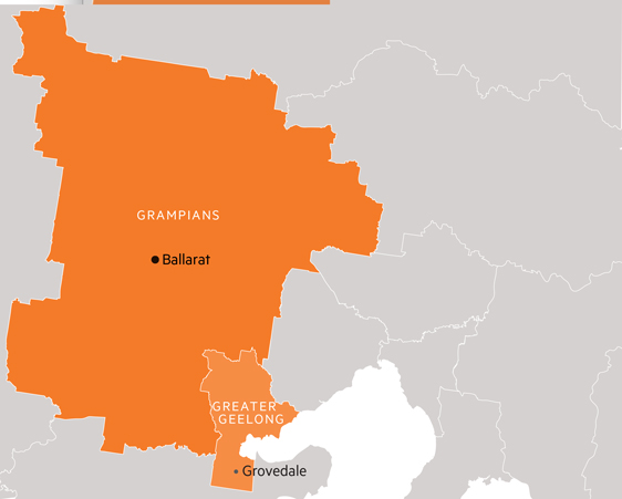 Map of Ballarat