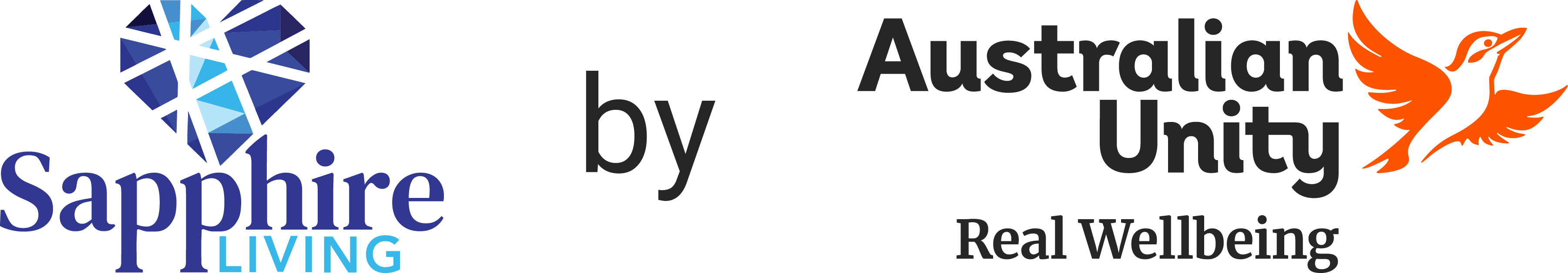 logos of Sapphire Living and Australian Unity