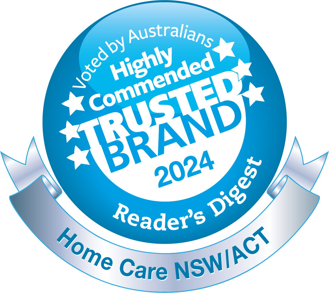 Highly commended trusted brand 2024 Home Care NSW and ACT logo