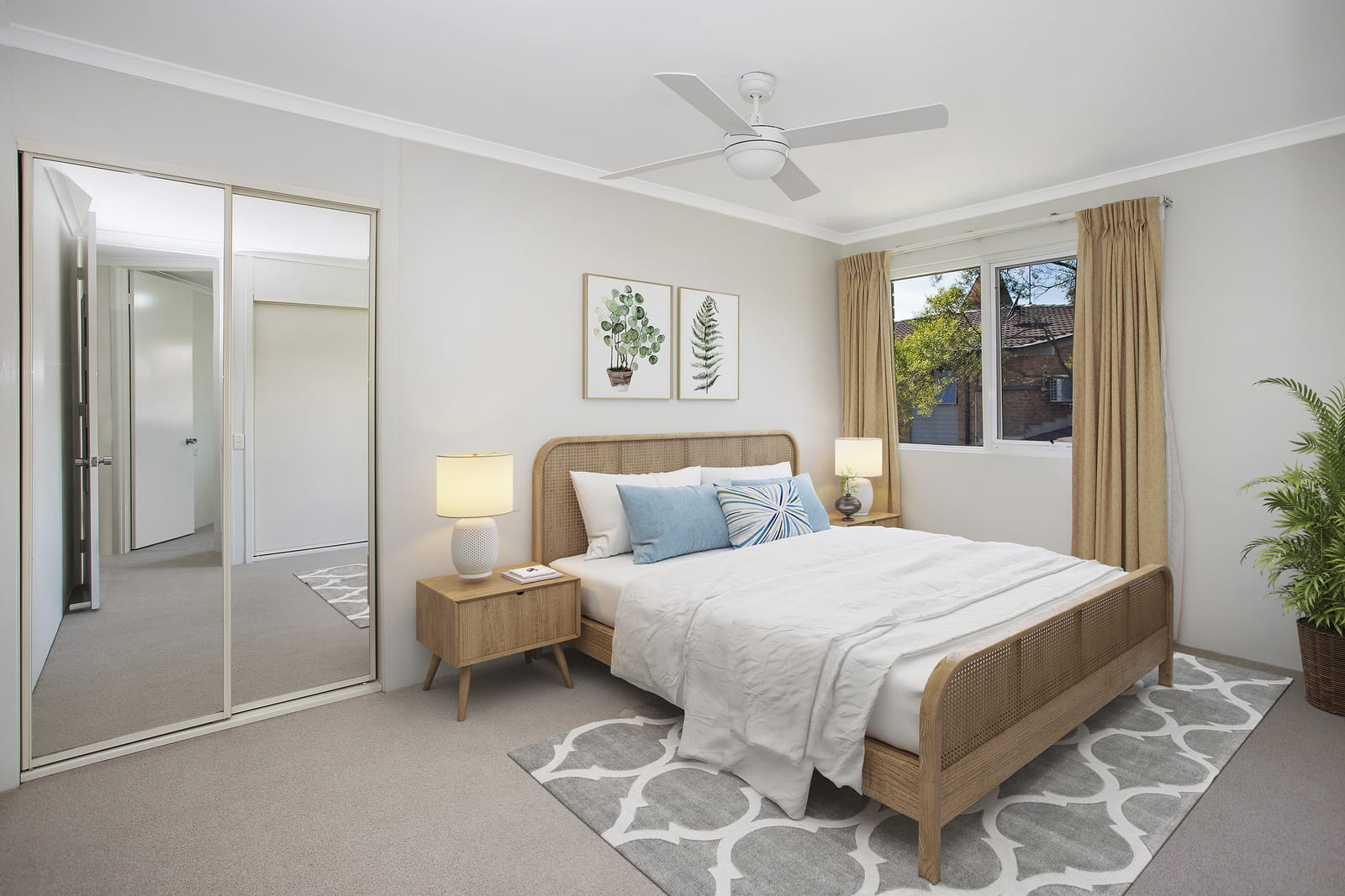 A modern yet homey Elderslee bedroom