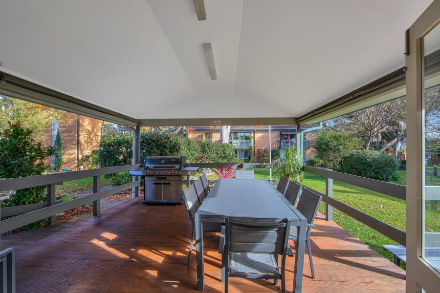 Clean outdoor barbeque area