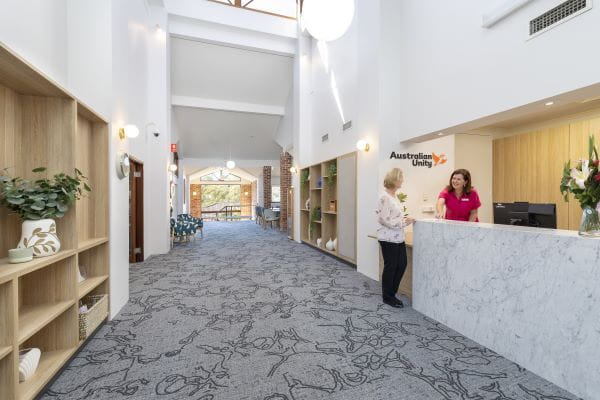 Inviting, well lit reception. 
