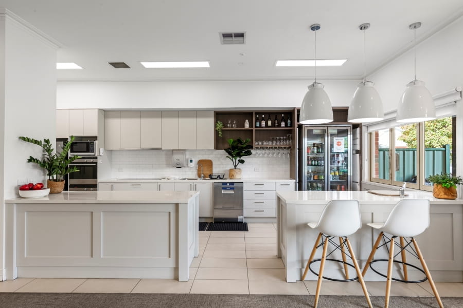 Clean well lit kitchen