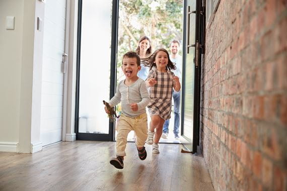 Children running