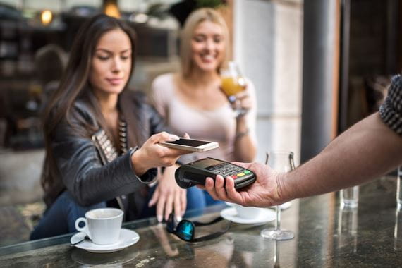 Female tapping card for coffee