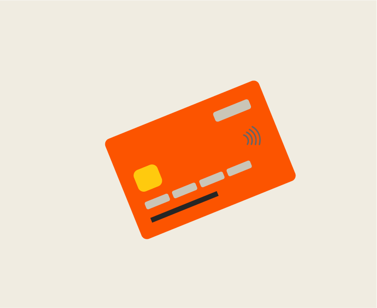 Illustration of bank card