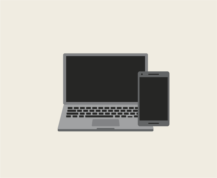 Illustration of computer and smart phone