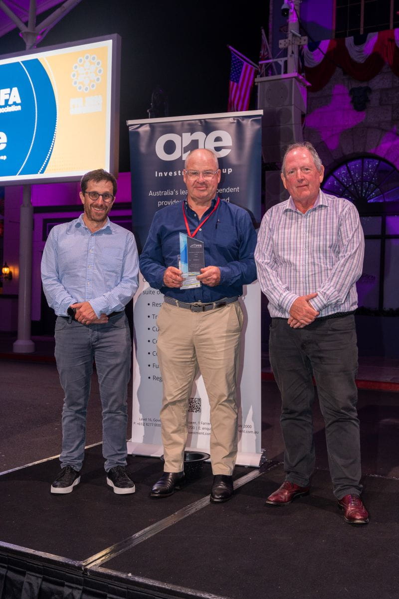 Australian Unity's Fund manager receiving the Best Sustainable Development award.