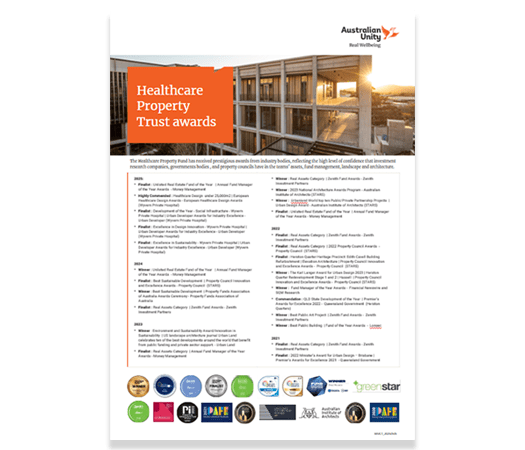 Image of the front page of the Awards PDF