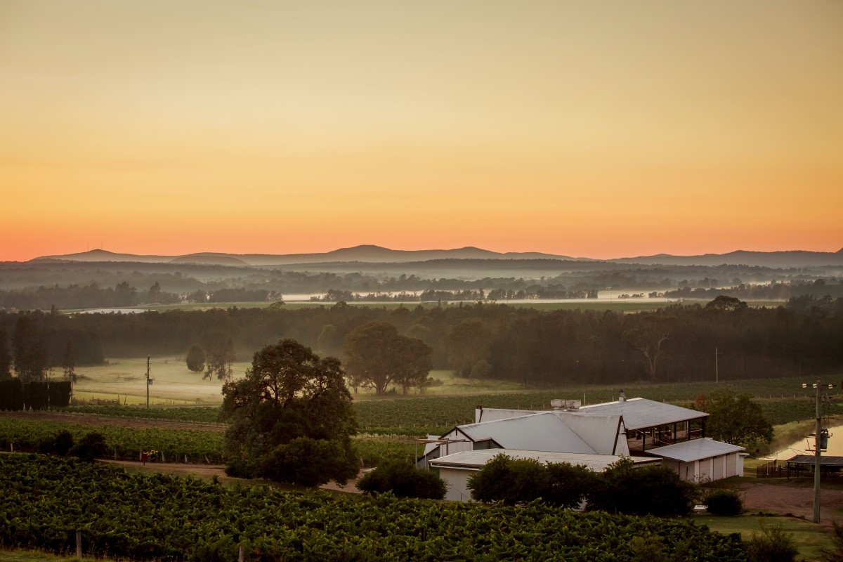 Sunset over Australian suburbia