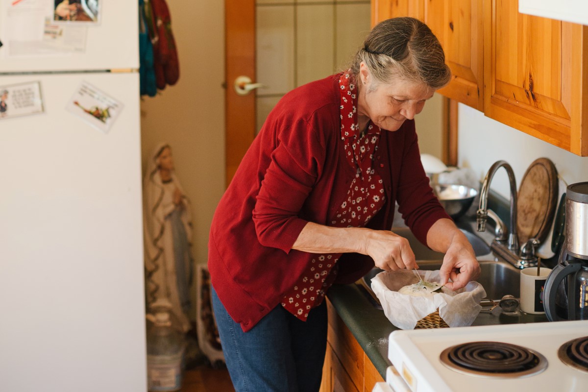 Older woman in her kitchen