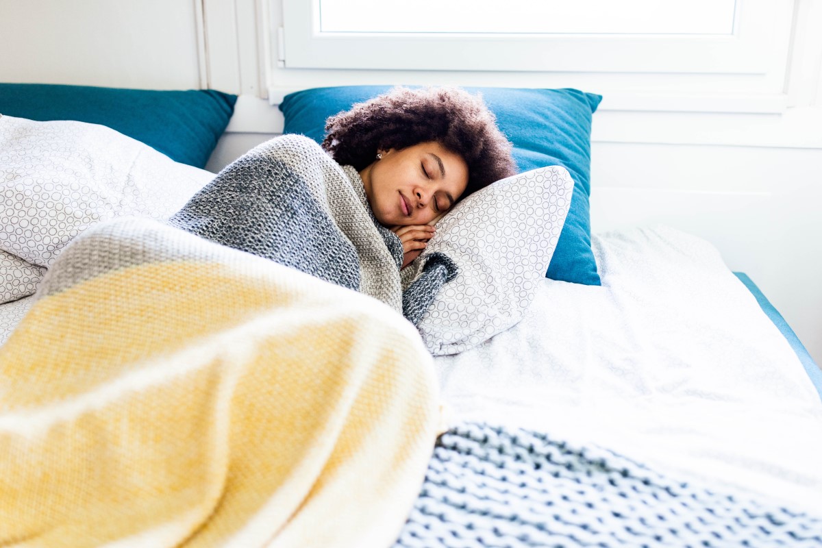 Woman asleep in bed