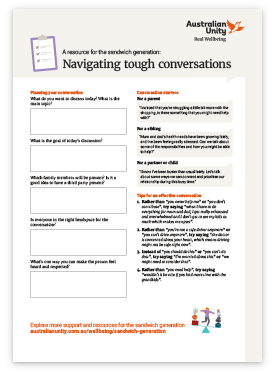 Navigating tough conversations for the sandwich generation