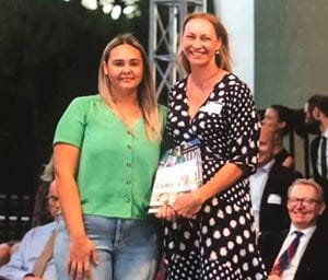 Dr Westerman with scholarship winner Taylor-Jai McAlister